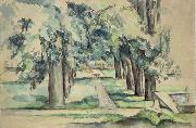 Paul Cezanne Avenue of Chestnut Trees at Jas de Bouffan oil painting